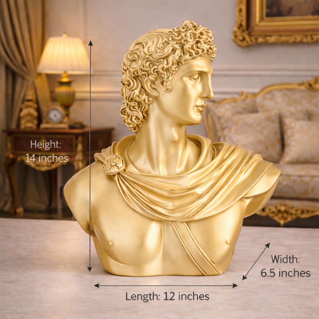 Luxury Golden Greek Prince Apollo (David) Sculpture | EnamorarDecor