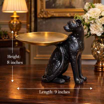 Luxury Black Leopard Plate Decor | EnamorarDecor