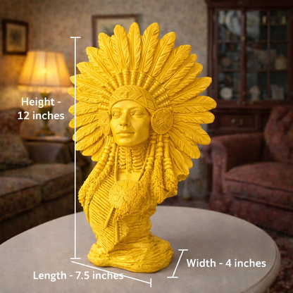 Luxury Yellow Afro Lady Decor Statue | EnamorarDecor