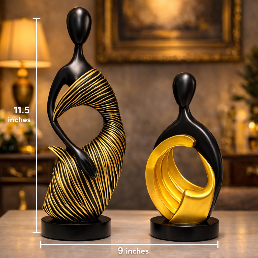 Luxury Black Monk Set with Golden Accent | EnamorarDecor