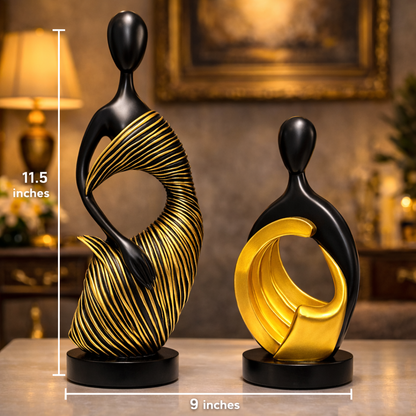 Luxury Black Monk Set with Golden Accent | EnamorarDecor