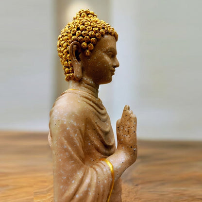 Brown Resin Standing Buddha | EnamorarDecor