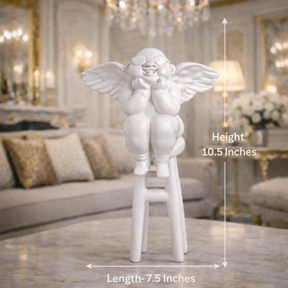 Luxury White Ladder Angel Showpiece | EnamorarDecor