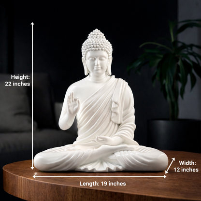 Luxury Big White Buddha Statue | EnamorarDecor