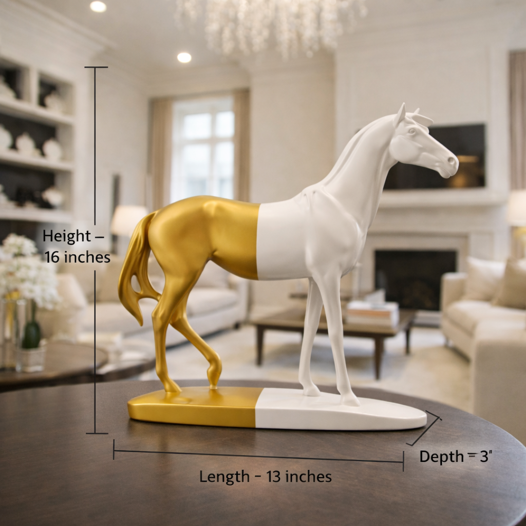Ace of Spade White Luxury Horse Decor | EnamorarDecor