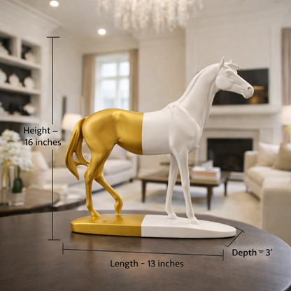 Ace of Spade White Luxury Horse Decor | EnamorarDecor