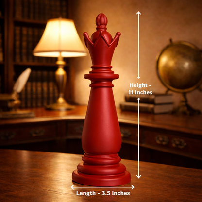 Luxury Red Chess Pieces King, Queen & Knight | EnamorarDecor