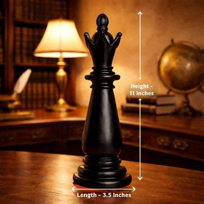 Luxury Black Chess Pieces King, Queen & Knight | EnamorarDecor
