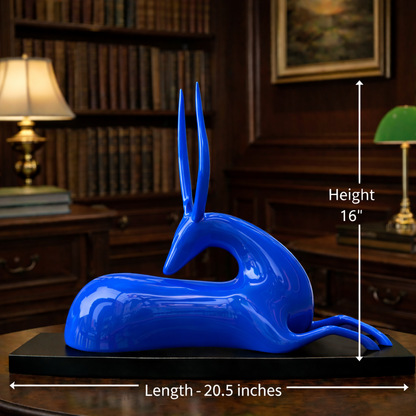 Luxury Indigo Blue Big Deer Table Decor | EnamorarDecor