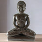 Black Marble Finish Meditating Mahaveer Resin Statue | EnamorarDecor