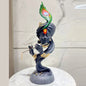 Black Color Krishna Face Playing Flute Resin Statue | EnamorarDecor