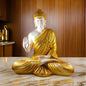 Antique 2 Feet Meditating Buddha Idol Golden Sculpture | EnamorarDecor