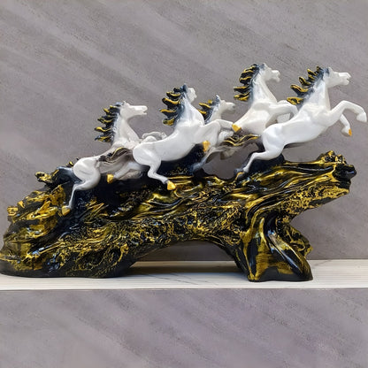 The Majestic 8 Running Victory Horses Antique | EnamorarDecor