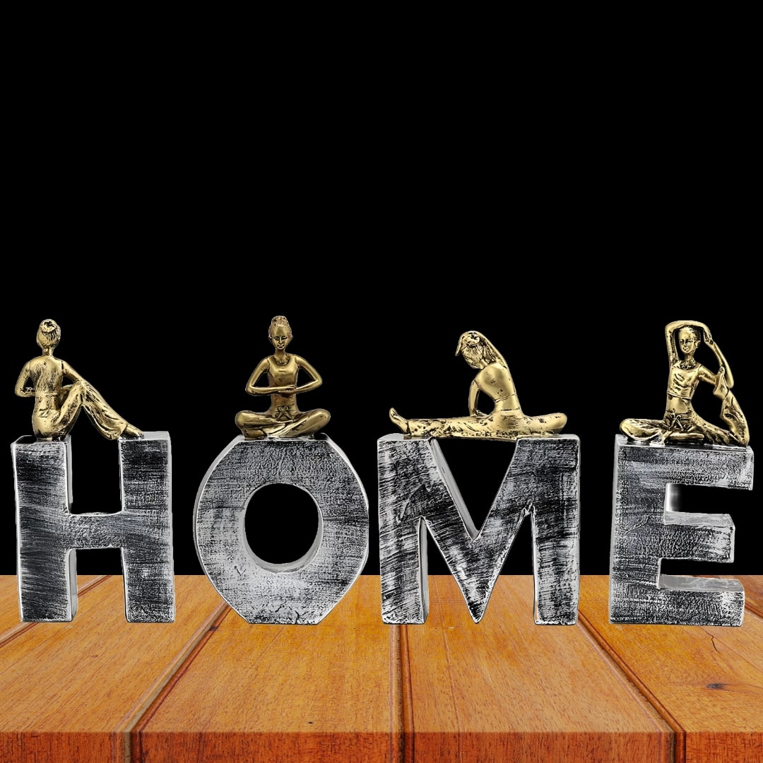 HOME Alphabets Attest With Yoga Posture Lady Sculptures | EnamorarDecor