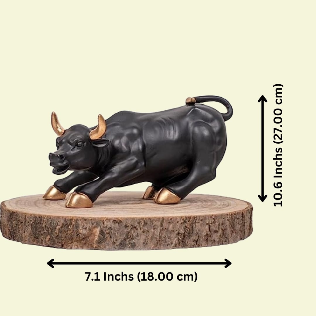 Antique Stock Market Wall Street Bull (Black) Sculpture | EnamorarDecor