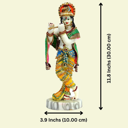 Standing Lord Krishna Playing Flute Statue | EnamorarDecor