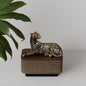 Antique Golden Panther Lying Royalty Sculpture | EnamorarDecor