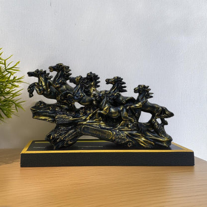 The Majestic 7 Running Victory Horses Sculpture (Antique) | EnamorarDecor