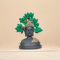 Antique Half Body Buddha Tree Sculpture (Black) | EnamorarDecor