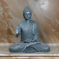 Antique 2 Feet Meditating Buddha Idol Matt Black Sculpture | EnamorarDecor