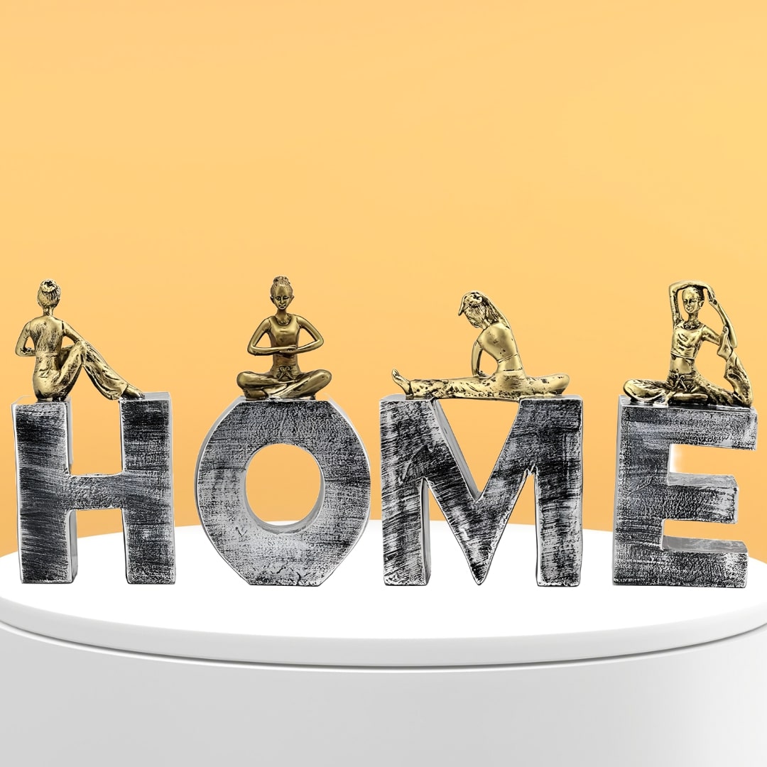 HOME Alphabets Attest With Yoga Posture Lady Sculptures | EnamorarDecor