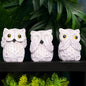 Brown Owl Set of 3 Antique Sculpture (Brown) | EnamorarDecor