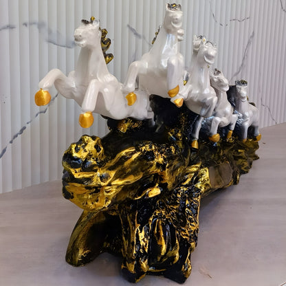 The Majestic 8 Running Victory Horses Antique | EnamorarDecor