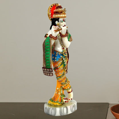 Standing Lord Krishna Playing Flute Statue | EnamorarDecor