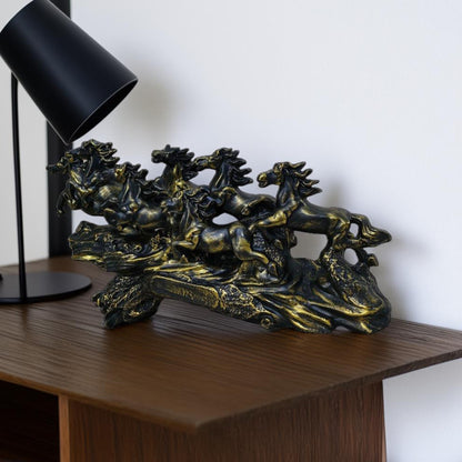 The Majestic 7 Running Victory Horses Sculpture (Antique) | EnamorarDecor