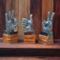 Antique Set of 3 Hand Sign Gesture Sculptures | EnamorarDecor